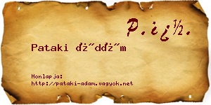 Pataki Ádám névjegykártya